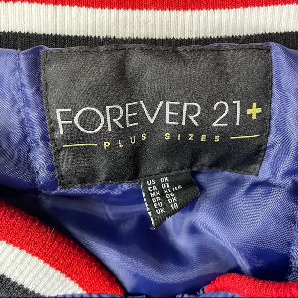 Los Angeles letterman college style jacket with tiger plus size forever 21 - Picture 8 of 8